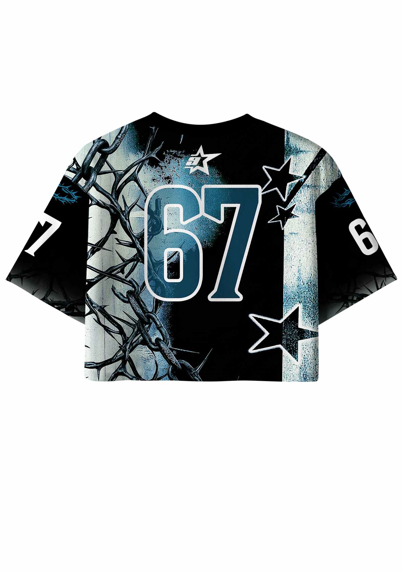Black Thorn Dyke Pride Y2K Crop Sport Jersey Shirts Cherrykitten