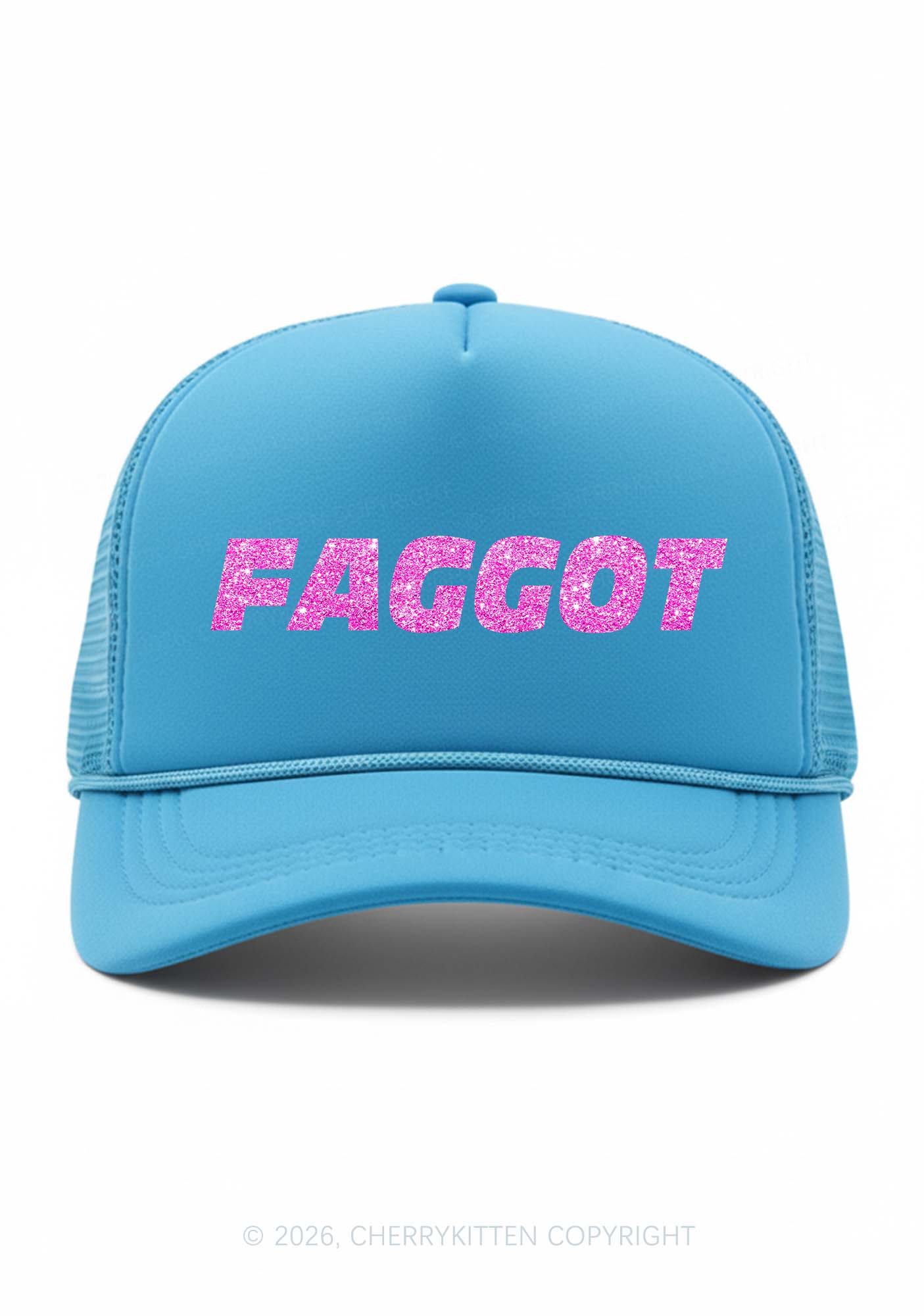 Glitter Faggot Pride Y2K Trucker Hat Cherrykitten