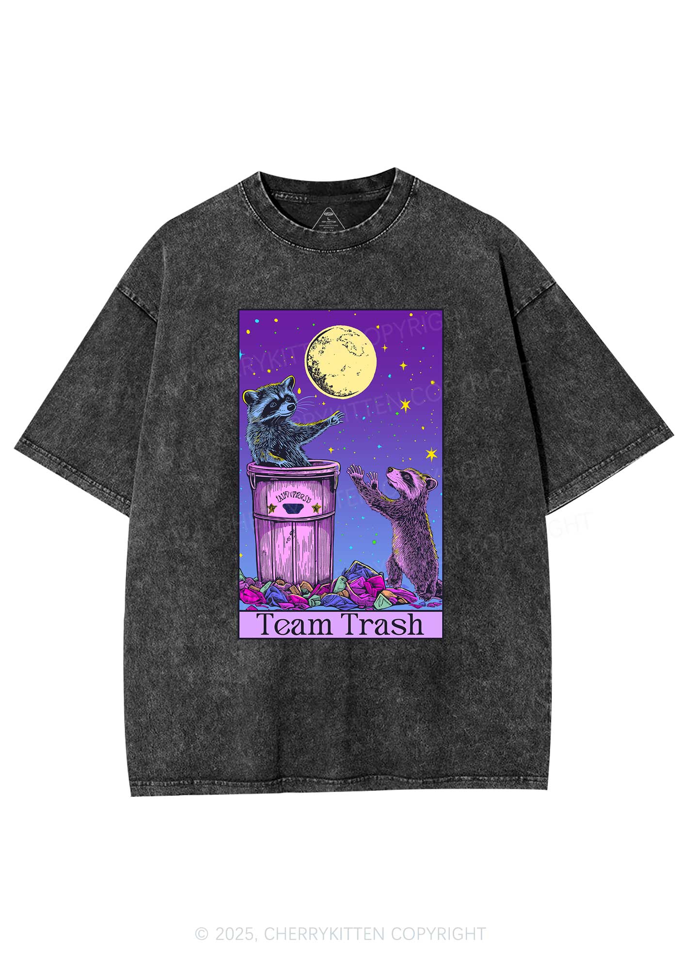Team Trash Y2K Washed Tee Cherrykitten