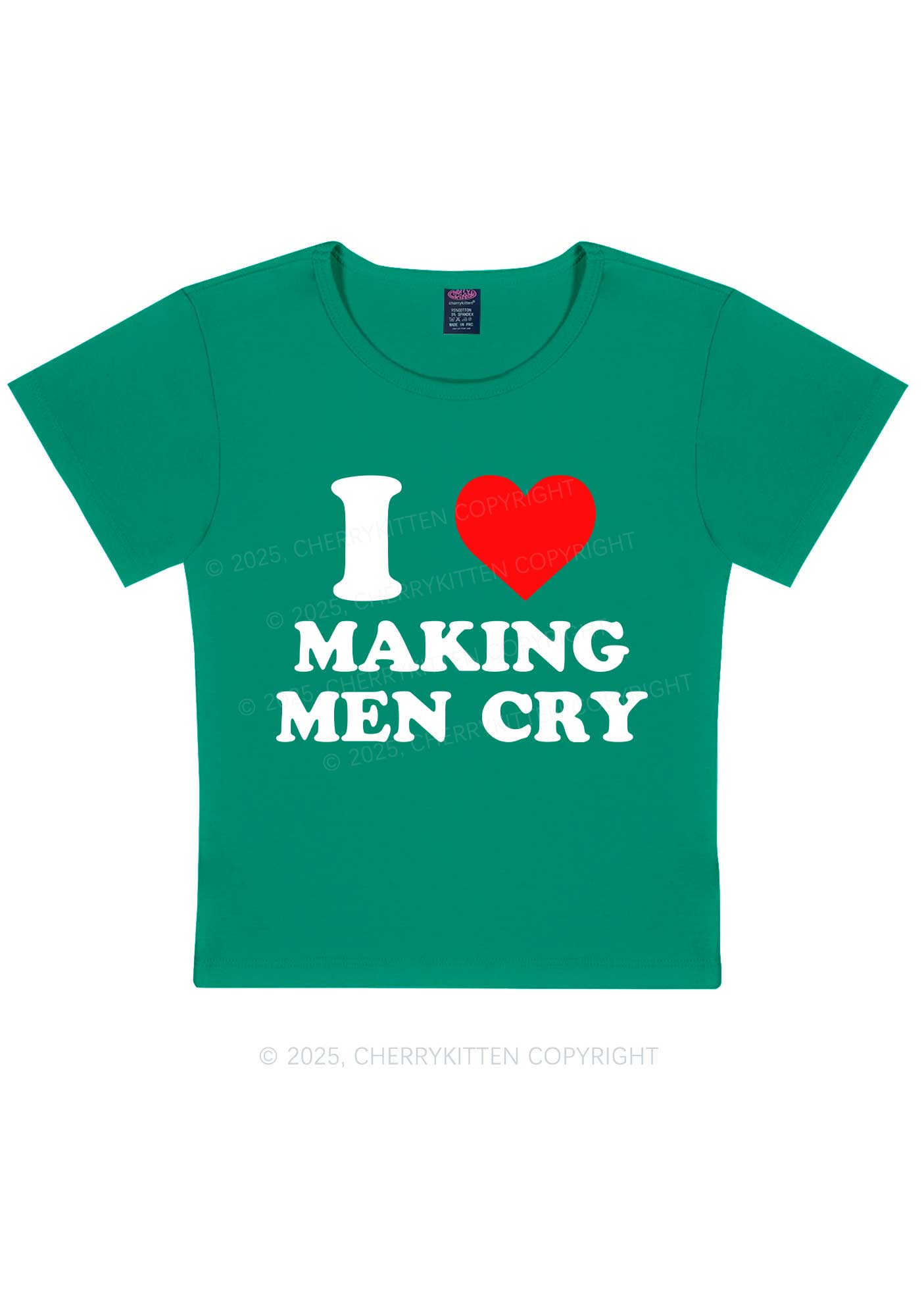 I Love Making Men Cry Y2K Baby Tee Cherrykitten