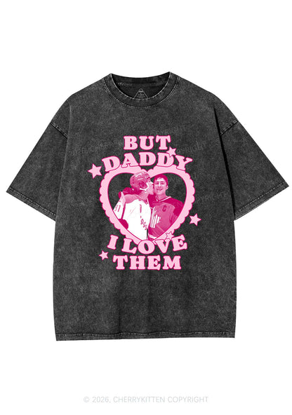 But Daddy I Love Them HR Y2K Shirts Washed Tee Cherrykitten