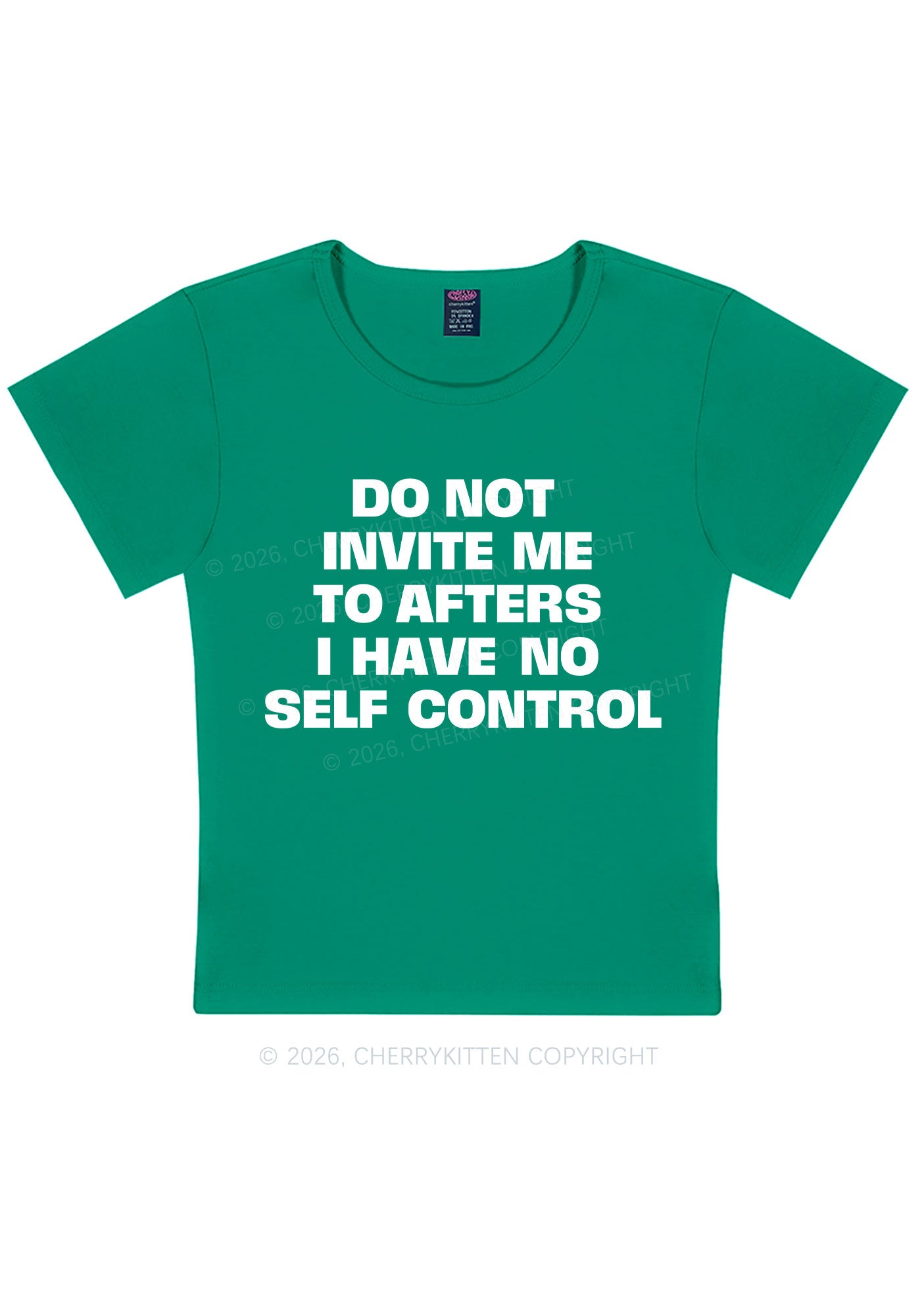 Do Not Invite Me To Afters Y2K Baby Tee Cherrykitten