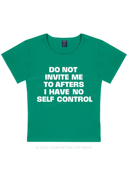 Do Not Invite Me To Afters Y2K Baby Tee Cherrykitten