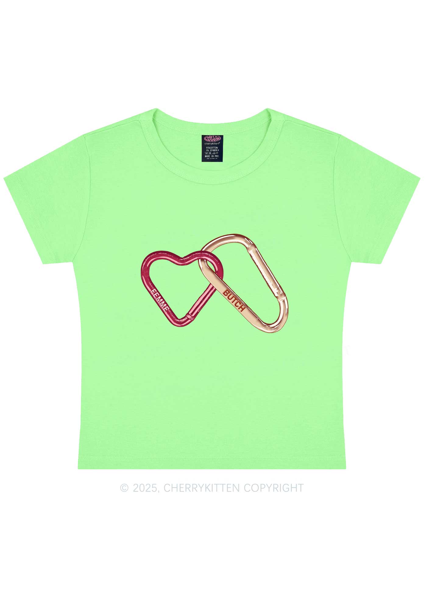 Femme Butch Y2K Baby Tee Cherrykitten