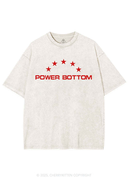 Power Bottom Pride Y2K Shirts Washed Tee Cherrykitten