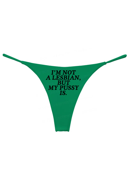 Im Not A Lesbian Pride Y2K Bikini String Thong Cherrykitten