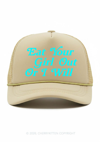 Eat Your Girl Out Pride Y2K Trucker Hat Cherrykitten