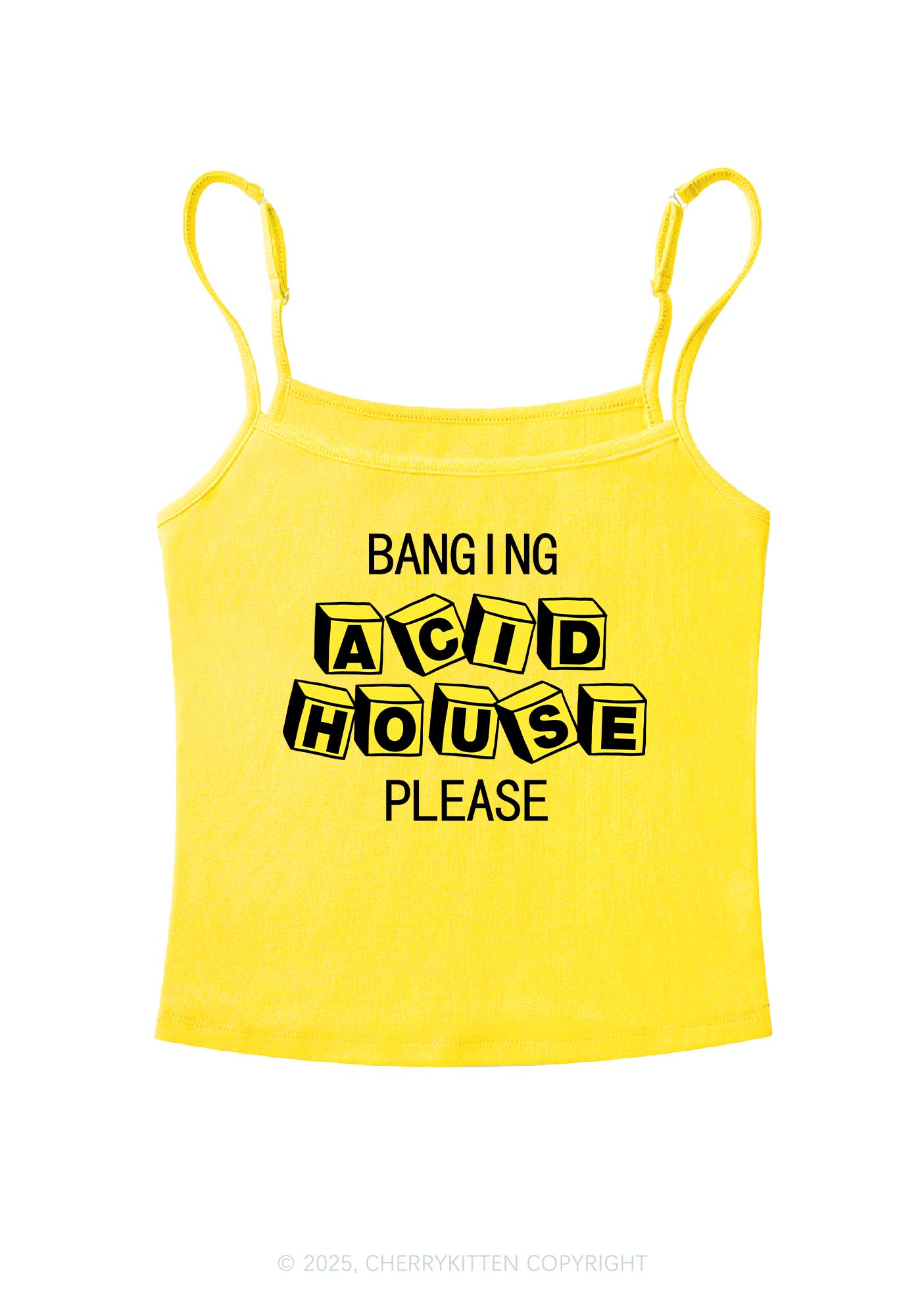Banging Acid House Y2K Spaghetti Strap Cami Cherrykitten