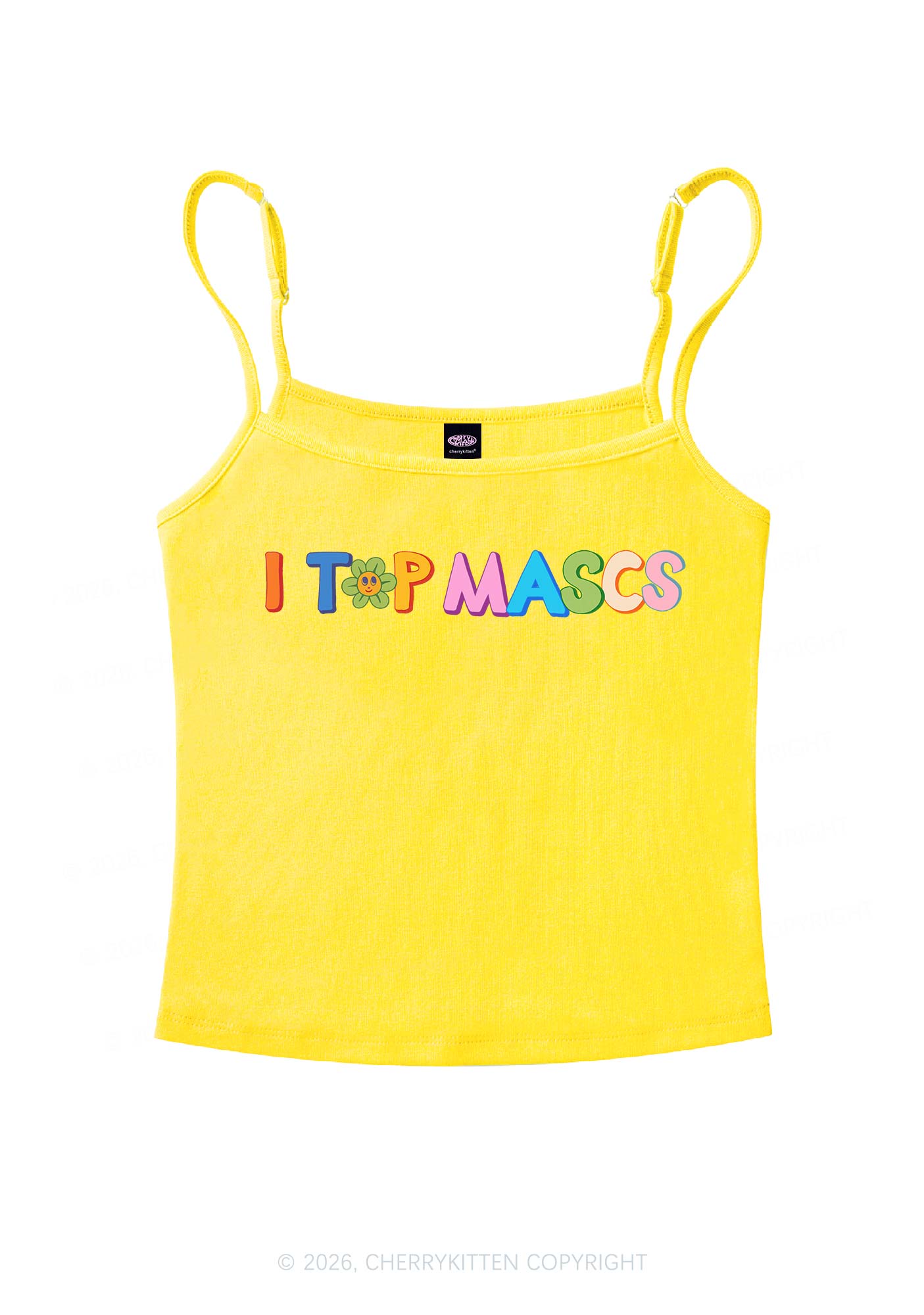 I Top Mascs Pride Y2K Spaghetti Strap Cami Cherrykitten