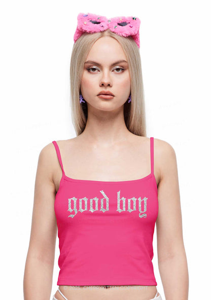 Glitter Good Boy Y2K Spaghetti Strap Cami Cherrykitten