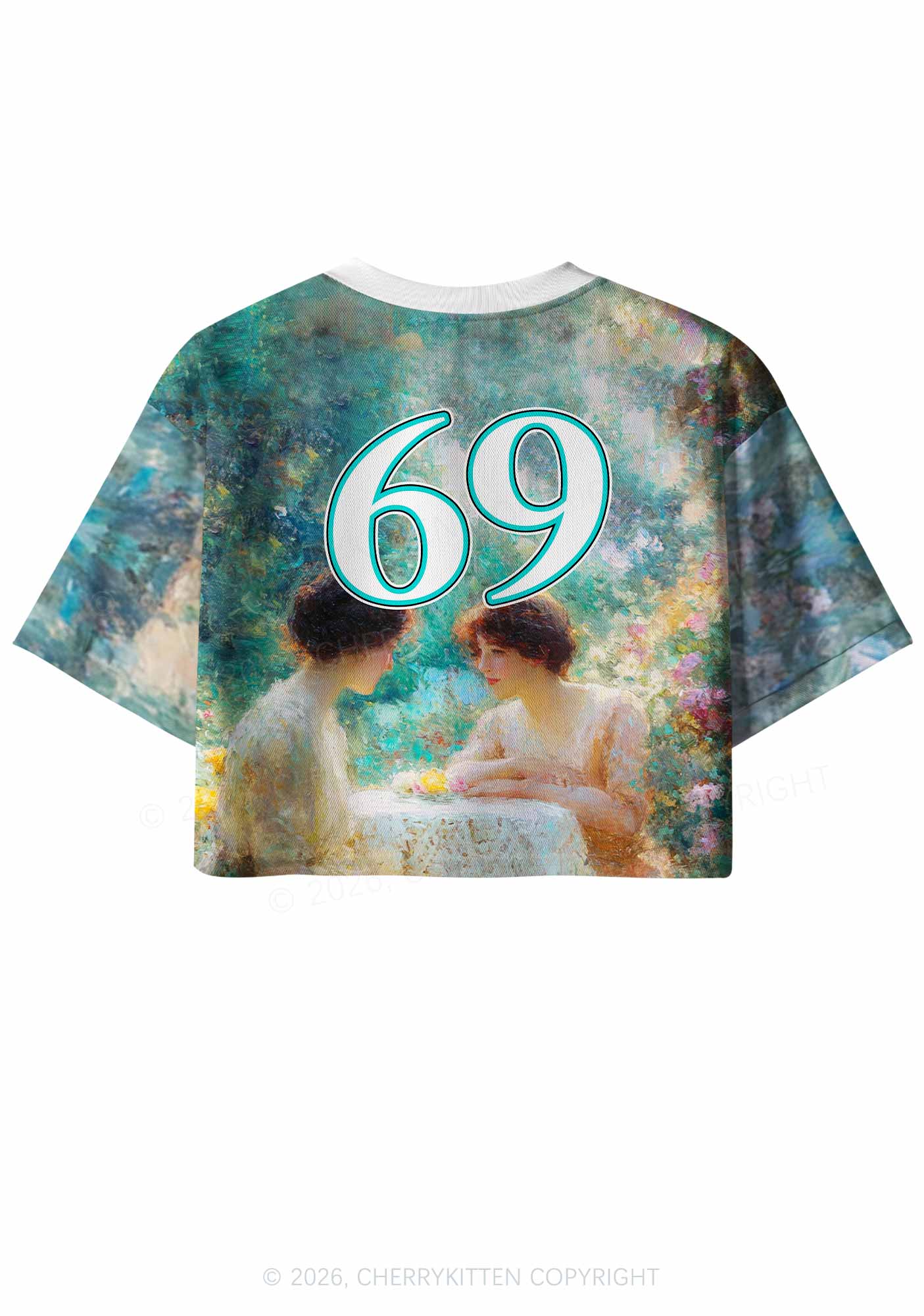 Mint Green Im Not A Lesbian Pride Y2K Crop Sport Jersey Shirts Cherrykitten