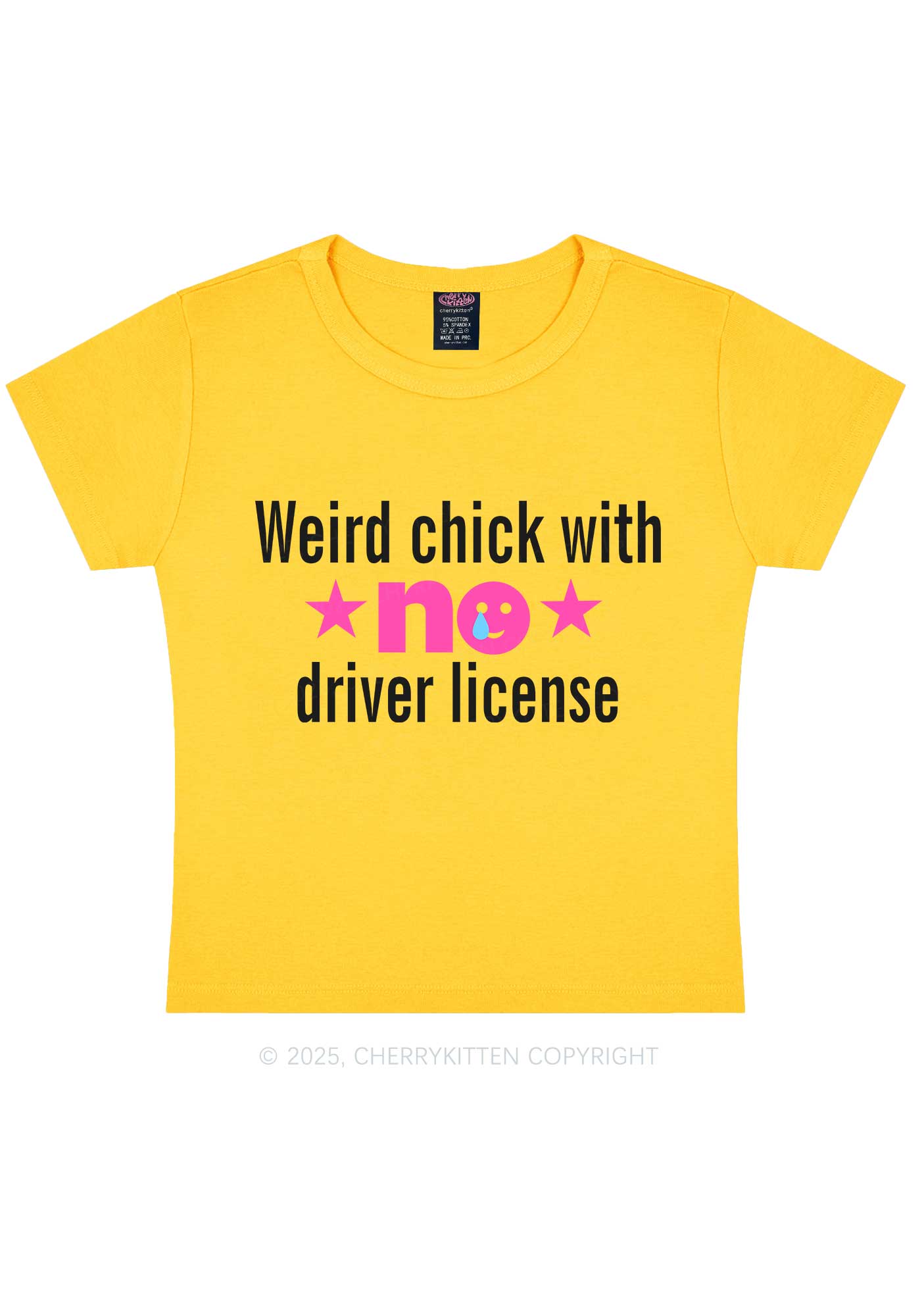 Weird Chick Y2K Baby Tee Cherrykitten