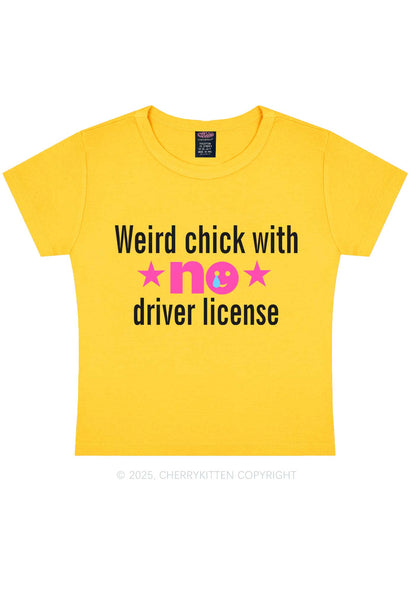 Weird Chick Y2K Baby Tee Cherrykitten