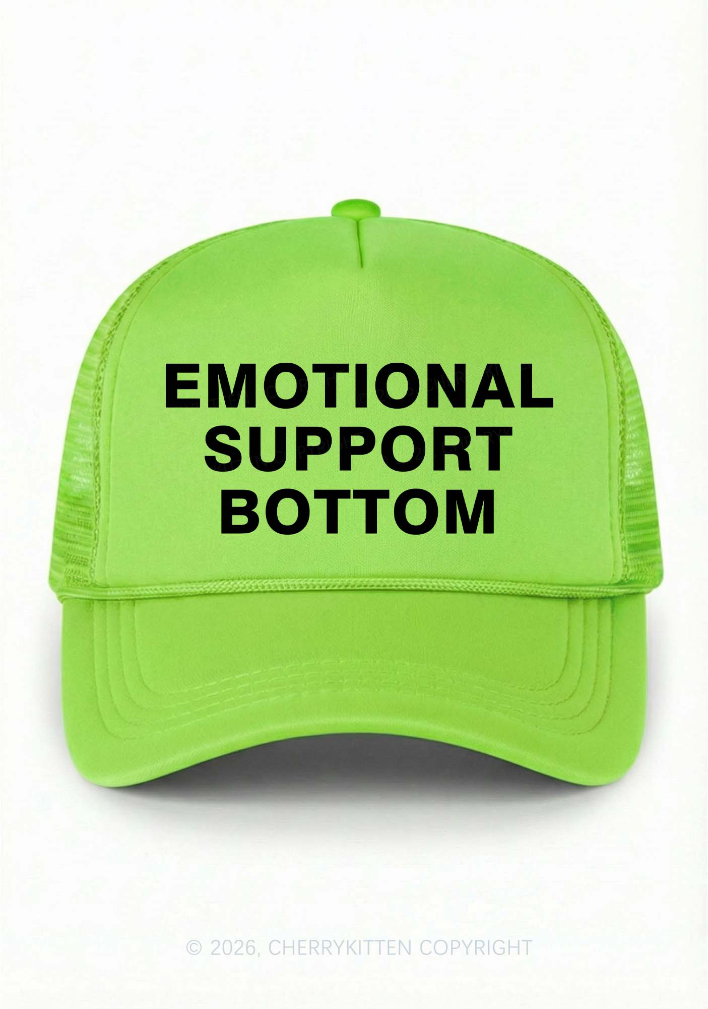 Emotional Support Bottom Pride Y2K Trucker Hat Cherrykitten