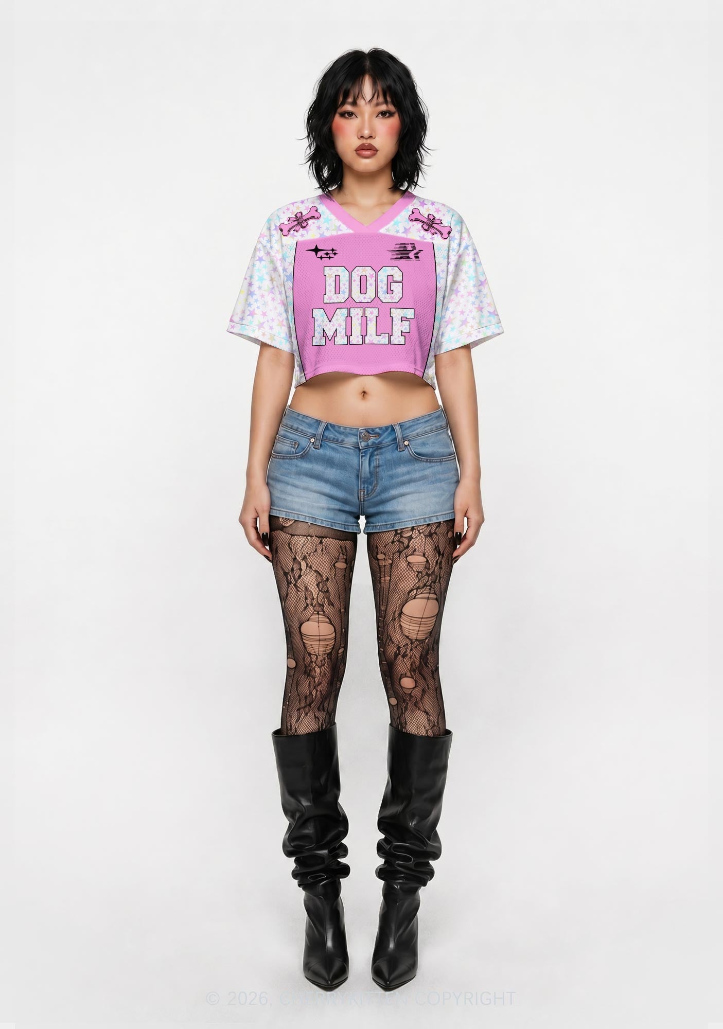 Dog Mxxf Y2K Crop Sport Jersey Shirts Cherrykitten