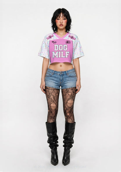 Dog Mxxf Y2K Crop Sport Jersey Shirts Cherrykitten