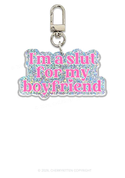 Slxt For My BF Valentine's Day 1pc Y2K Glitter Keychain Cherrykitten