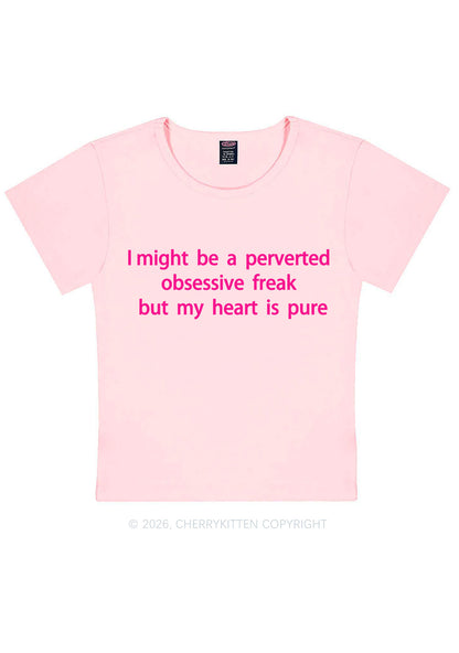 I Might Be A Perverted Obsessive Freak Y2K Baby Tee Cherrykitten