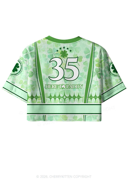 Custom Here To Paddy St Patricks Y2K Crop Sport Jersey Shirts Cherrykitten