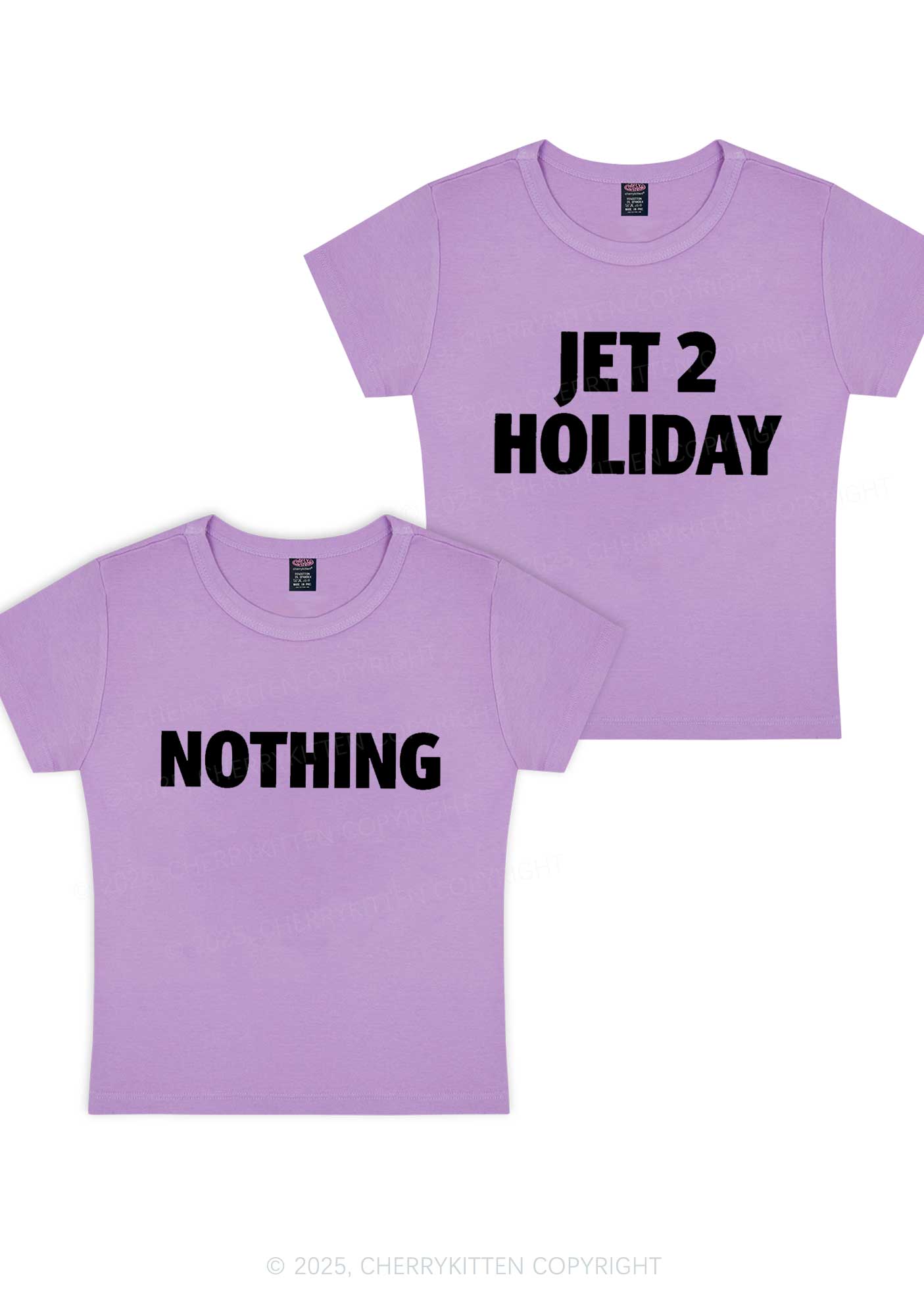 Jet Holiday Nothing Y2K Valentine's Day Baby Tee Cherrykitten