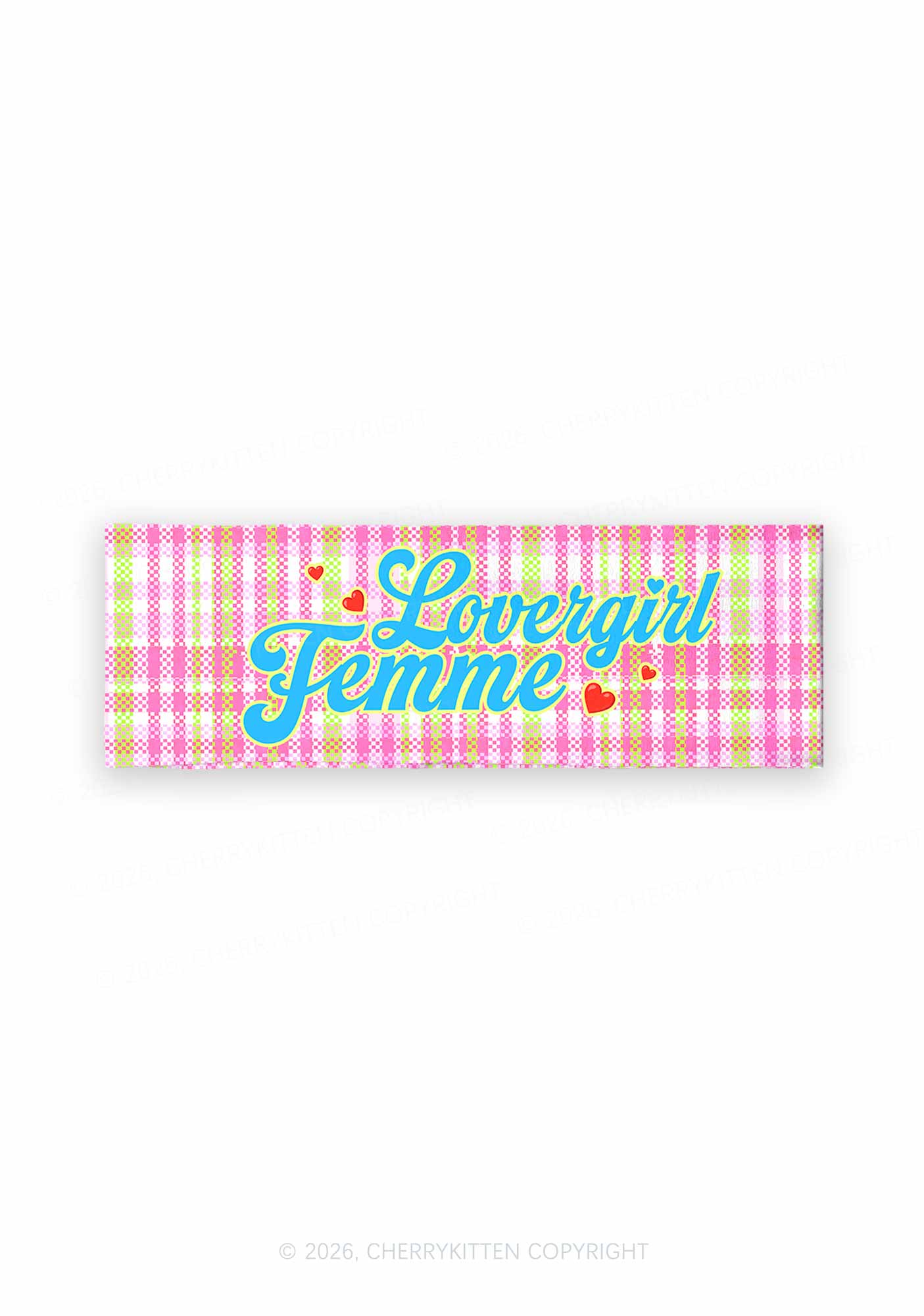 Lovergirl Femme Pride Y2K Print Headband Cherrykitten