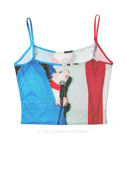 Singer Ratz Y2K Mesh Cami Tank Cherrykitten