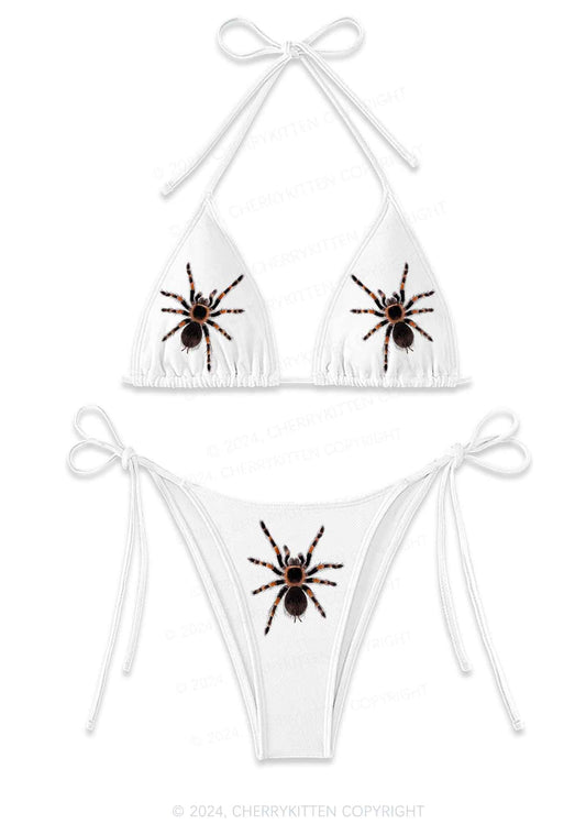 Mexican Red Knee Tarantula Y2K Halter Triangle Bikini Set Cherrykitten