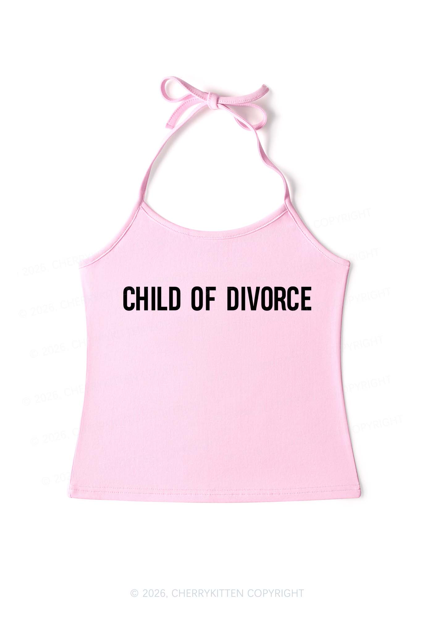 Child Of Divorce Y2K Halter Neck Cami Cherrykitten