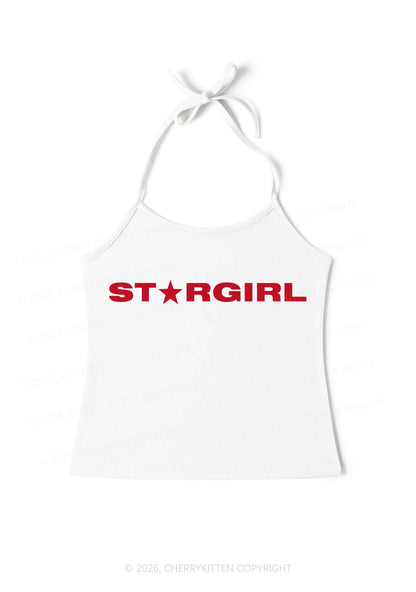 Red Stargirl Y2K Halter Neck Cami Cherrykitten