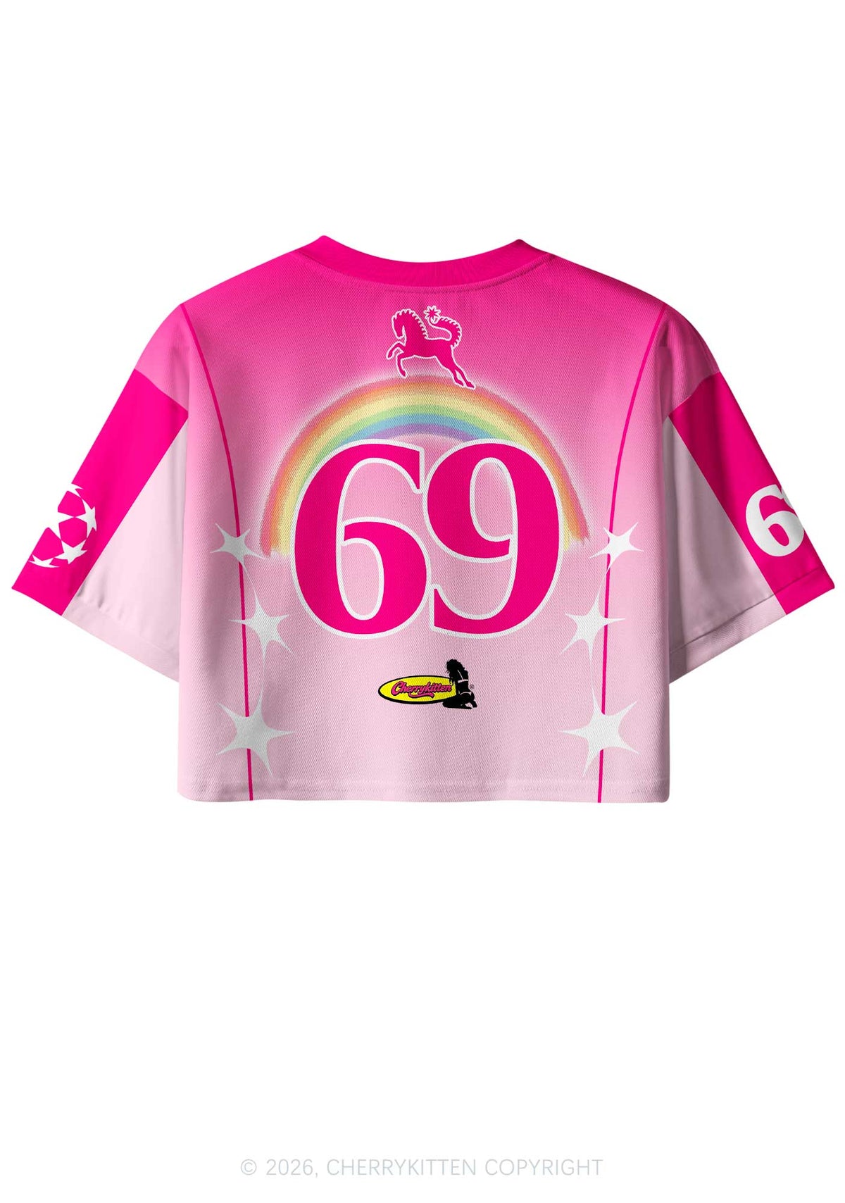 Undiagnosed But Something Aint Right Y2K Crop Sport Jersey Shirts Cherrykitten