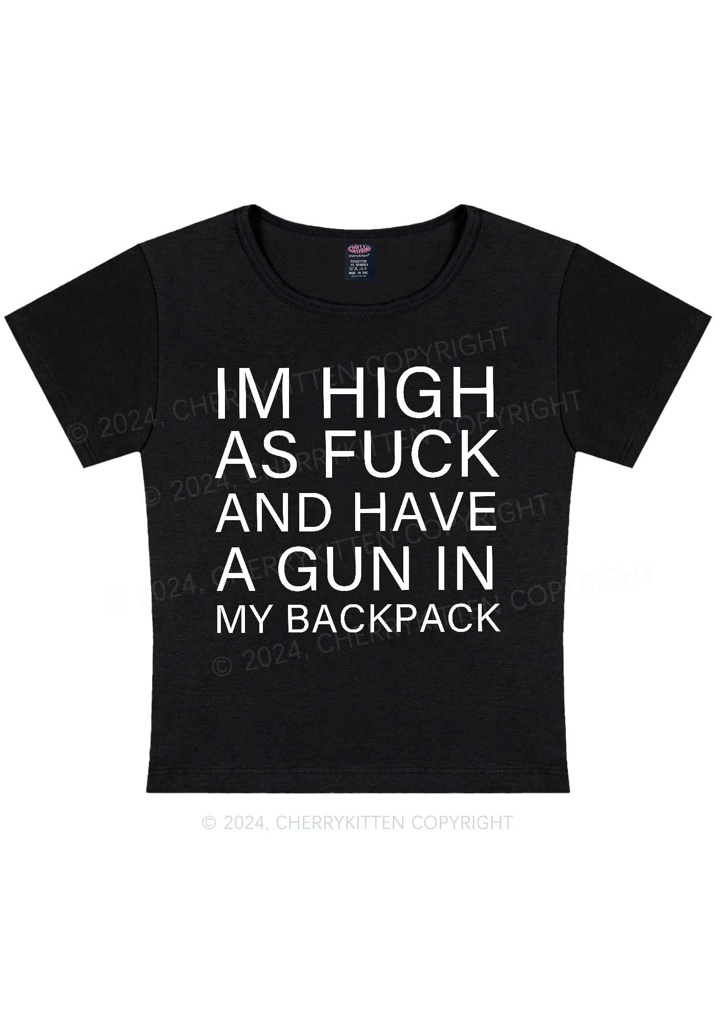 Im High Y2K Baby Tee Cherrykitten