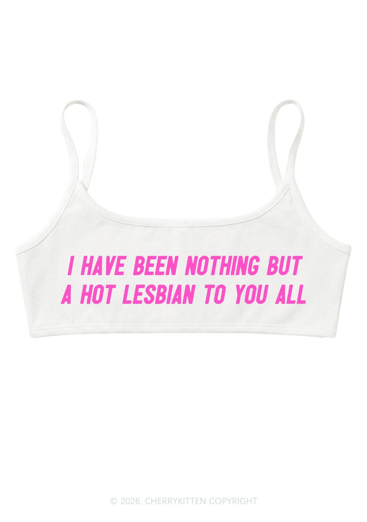 I Have Been A Hot Lesbian Pride Y2K Super Crop Cami Cherrykitten