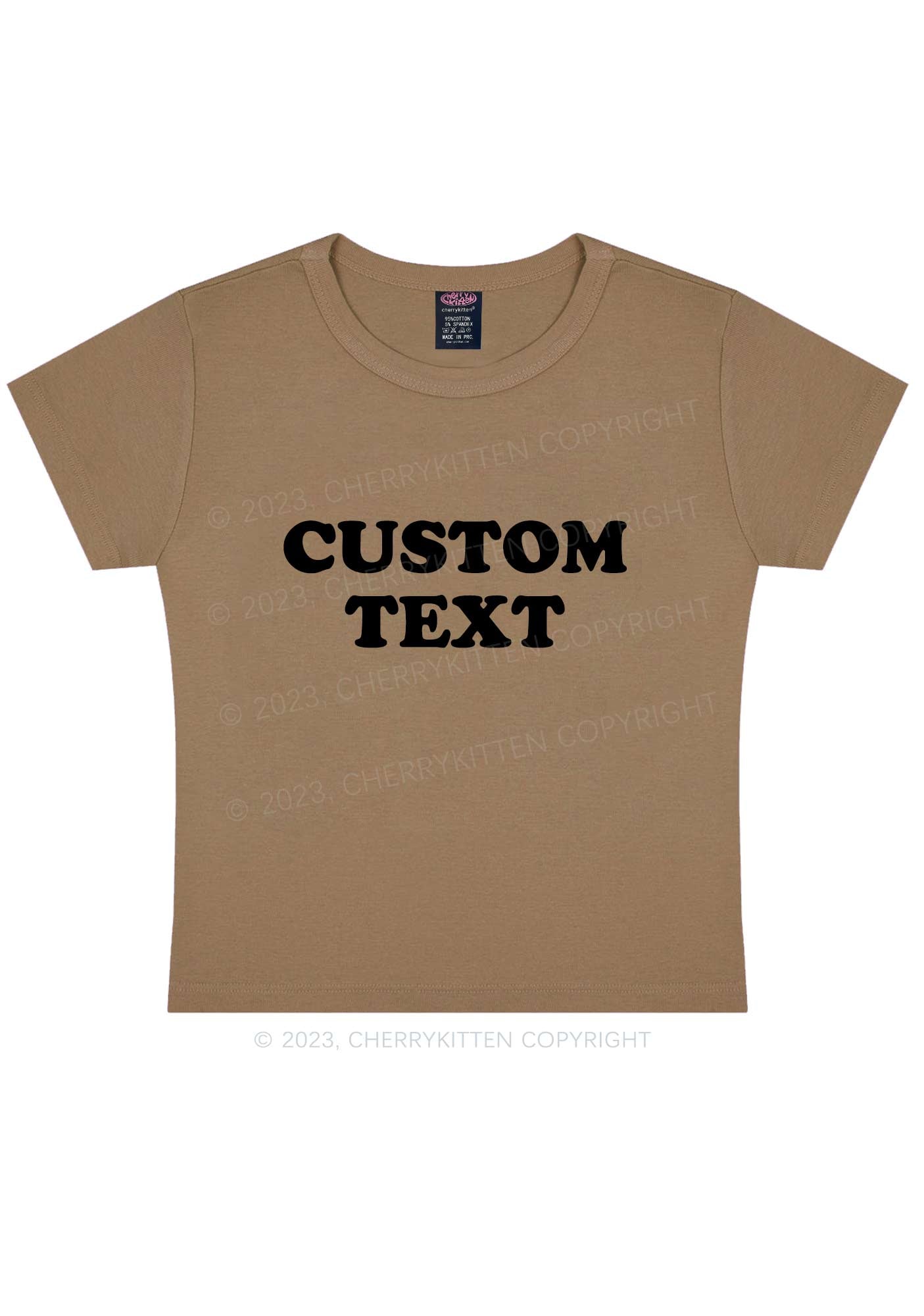 Custom Personalized Text Y2K Baby Tee