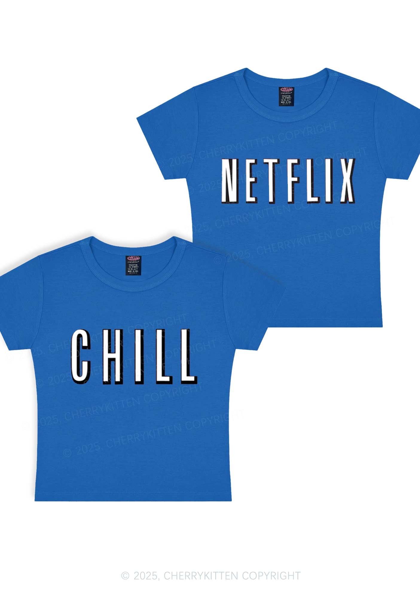 Netflix Chill Y2K Valentine's Day Baby Tee Cherrykitten