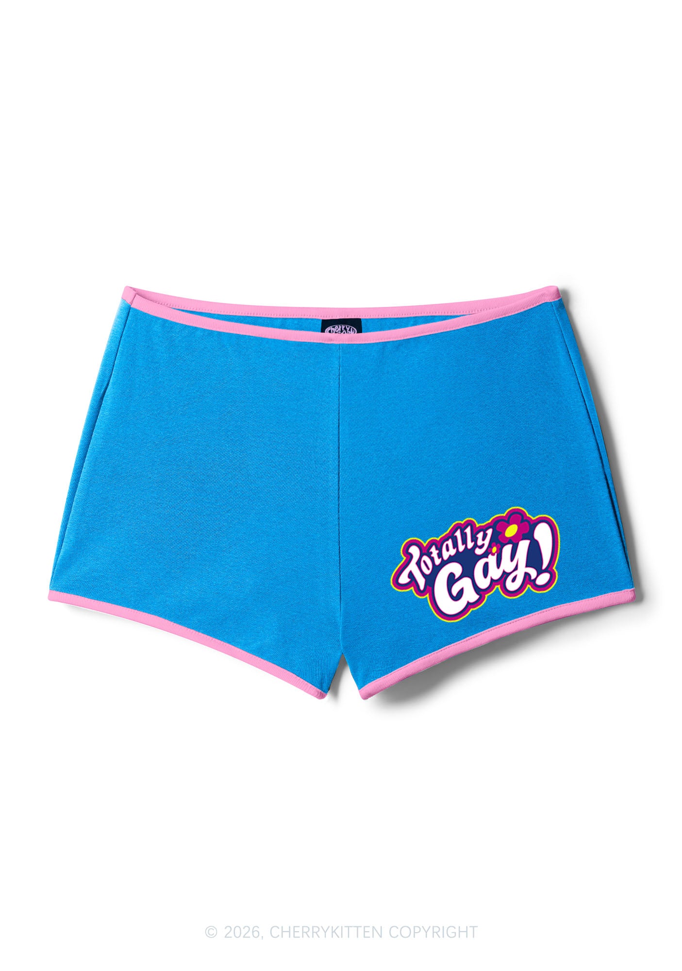 Totally Gay Pride Y2K Booty Shorts Cherrykitten