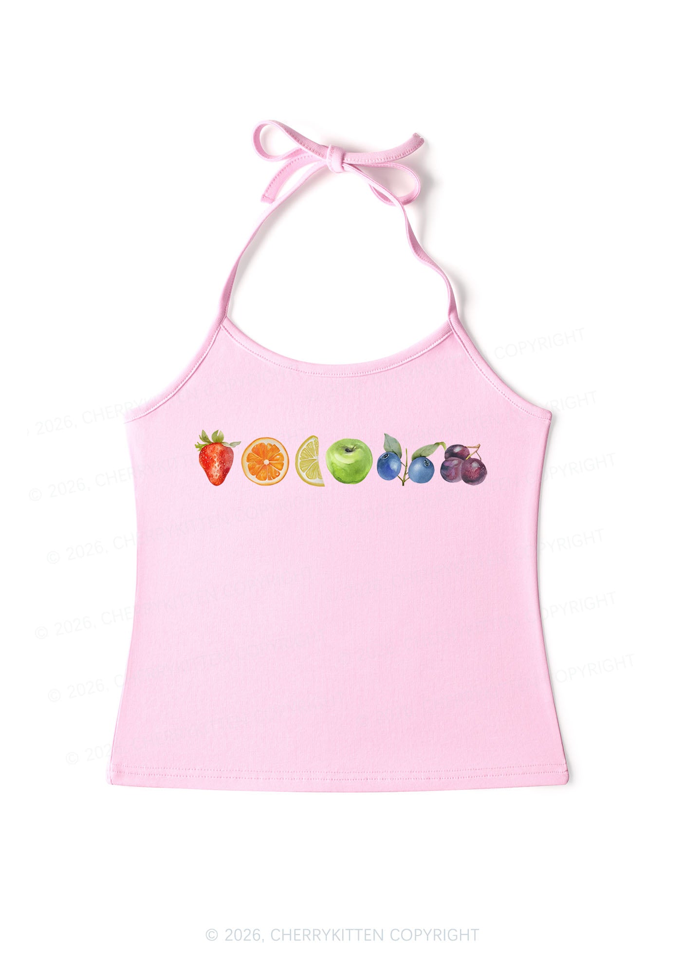 Six Fruity Pride Y2K Halter Neck Cami Cherrykitten