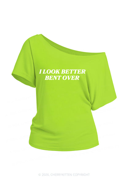 Look Better Bent Over Y2K Off Shoulder Tee Cherrykitten