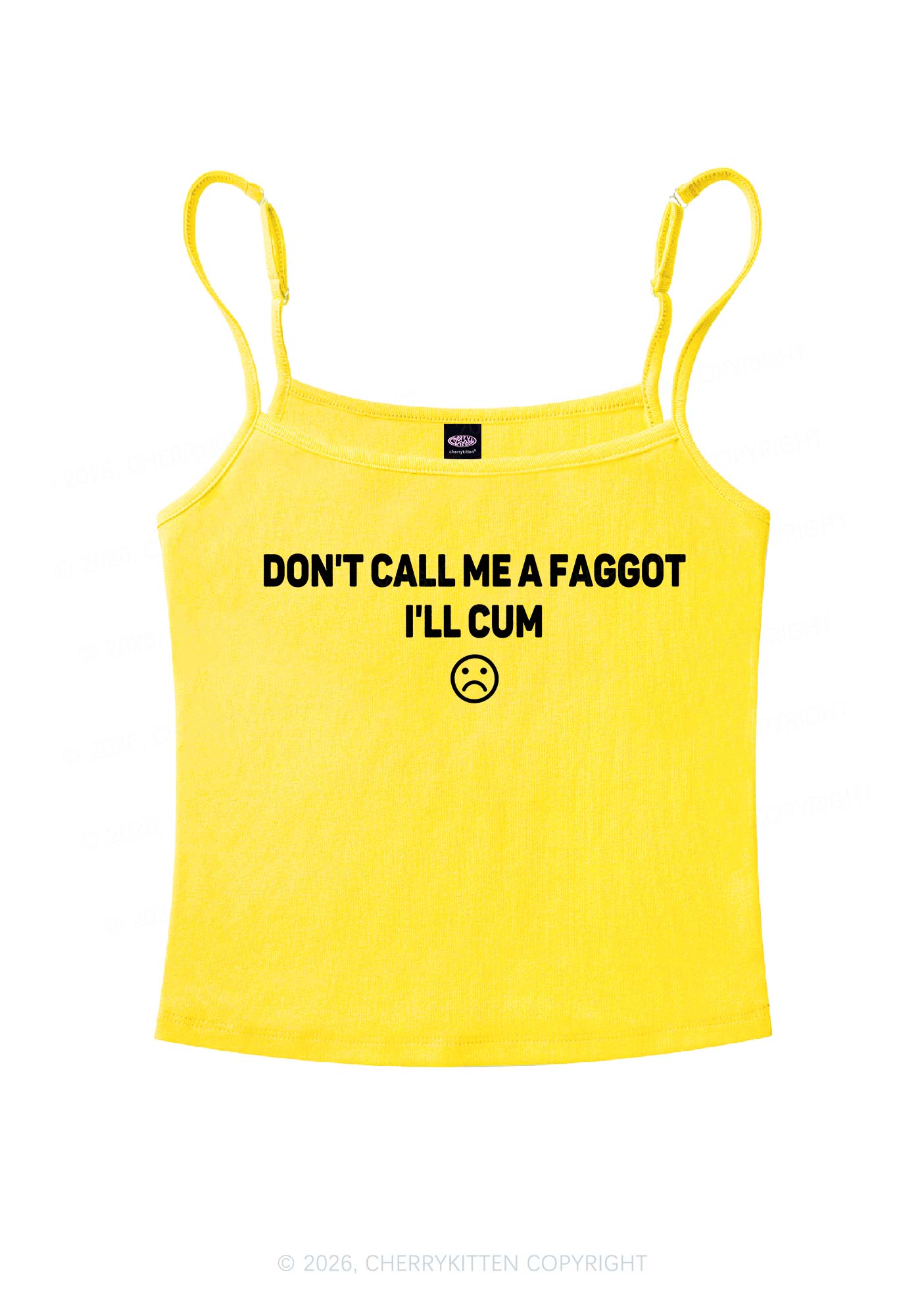 Dont Call Me Faggot Pride Y2K Spaghetti Strap Cami Cherrykitten