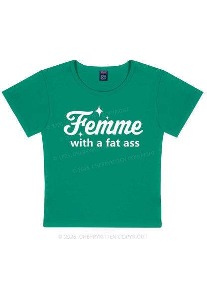 Femme With Fat Axx Pride Y2K Baby Tee Cherrykitten