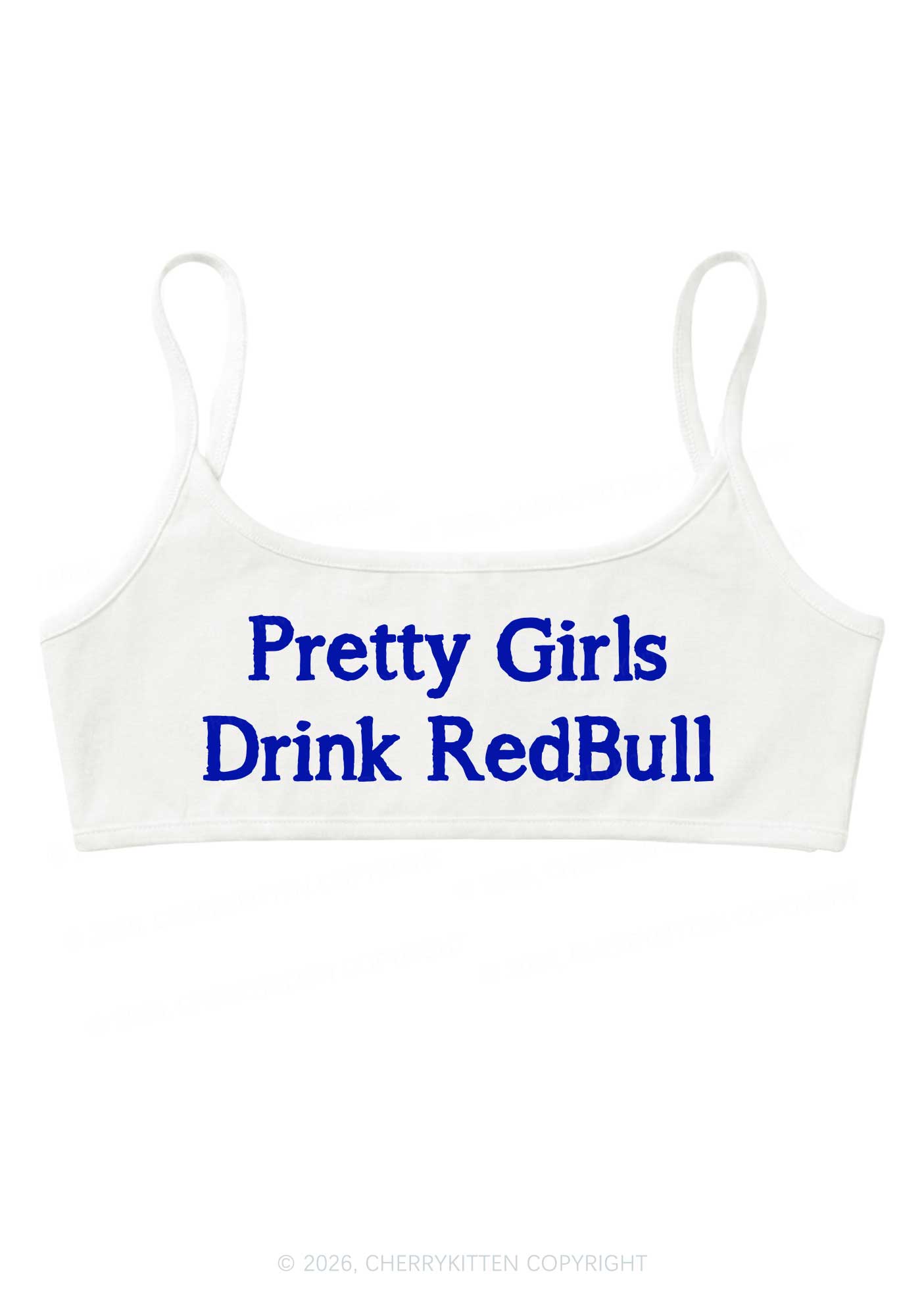 Pretty Girls Drink Red Y2K Super Crop Cami Cherrykitten