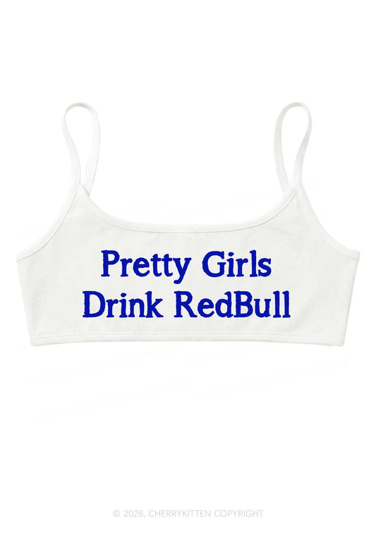 Pretty Girls Drink Red Y2K Super Crop Cami Cherrykitten