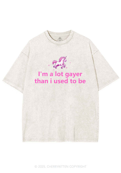 Im A Lot Gayer Pride Y2K Shirts Washed Tee Cherrykitten