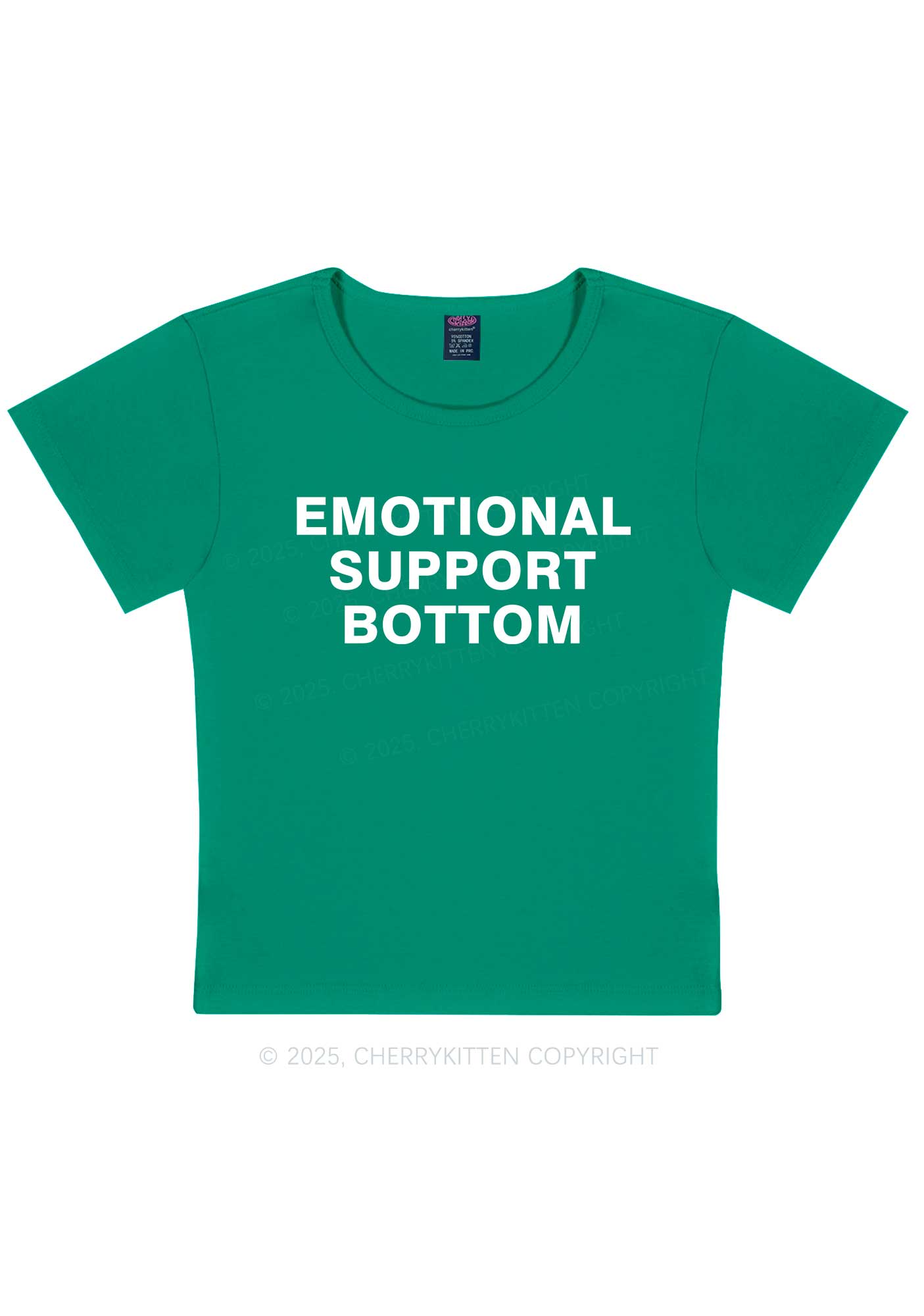 Emotional Support Bottom Pride Y2K Baby Tee Cherrykitten