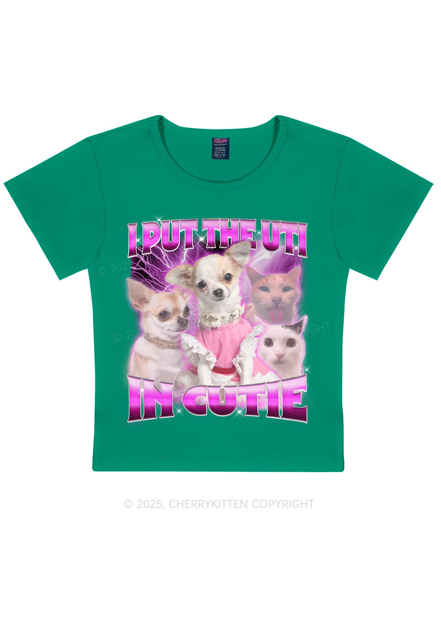 Put UTI In Cutie Y2K Baby Tee Cherrykitten