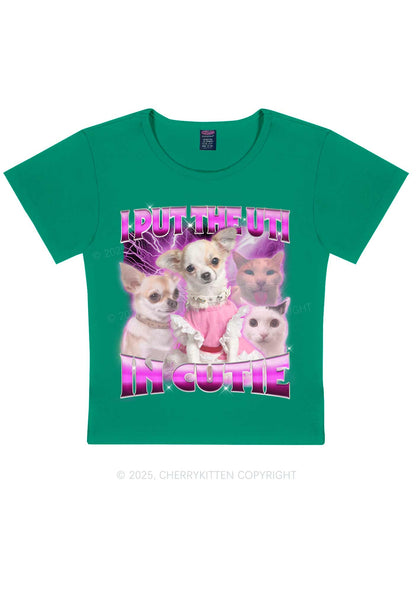 Put UTI In Cutie Y2K Baby Tee Cherrykitten