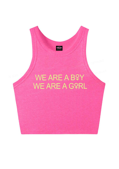 We Are A Boy Pride Y2K Crop Tank Top Cherrykitten