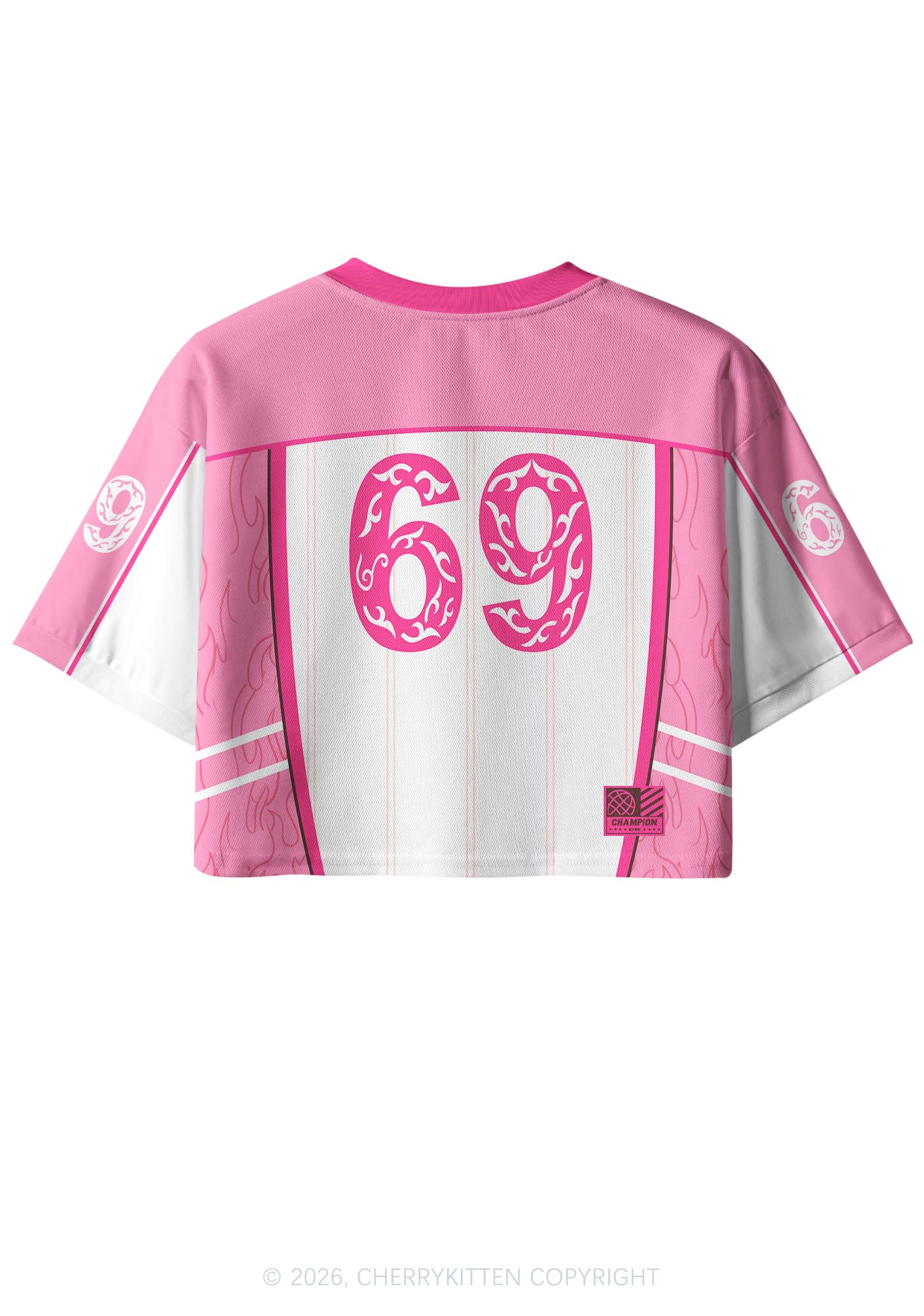Pink Sorry For Being Hot Lesbian Pride Y2K Crop Sport Jersey Shirts Cherrykitten