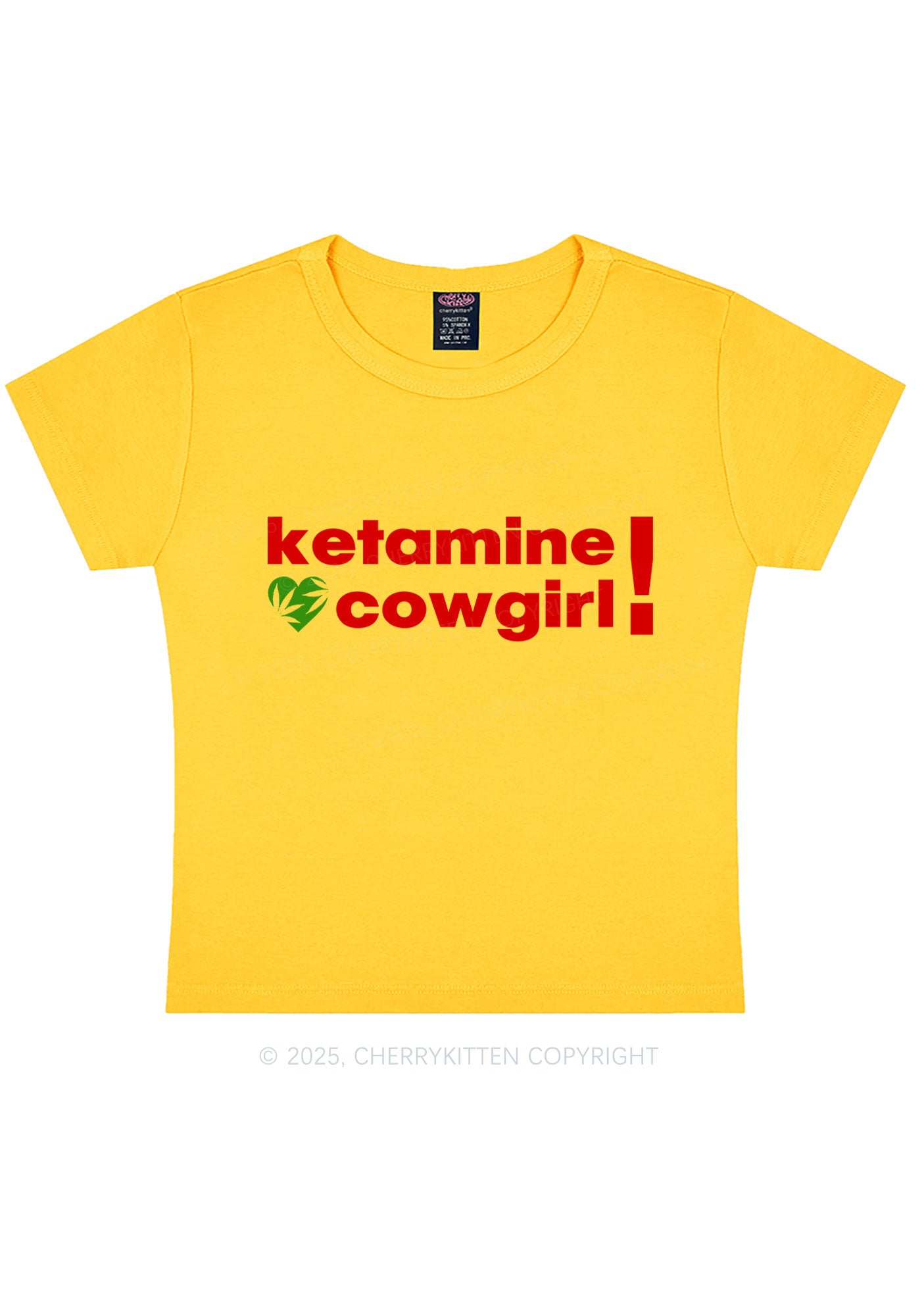 K Cowgirl Y2K Baby Tee Cherrykitten