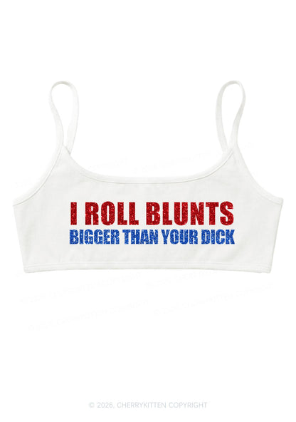 Glitter I Roll Blunts Y2K Super Crop Cami Cherrykitten