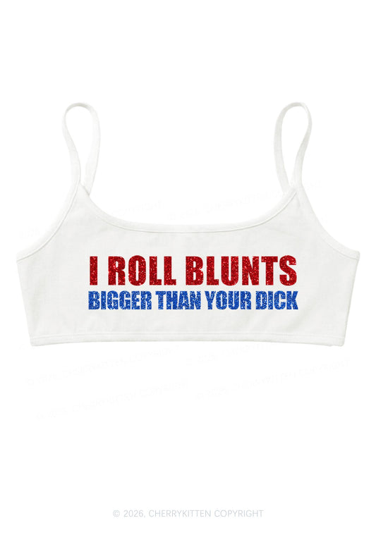 Glitter I Roll Blunts Y2K Super Crop Cami Cherrykitten